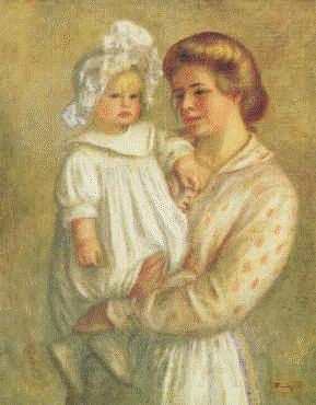 Pierre Renoir Claude and Renee Norge oil painting art